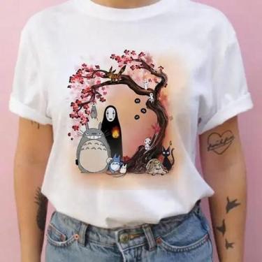 Imagem de Camiseta Unissex De Verão De Manga Curta Studio Ghibli Totoro Harajuku