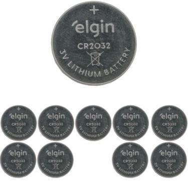 Imagem de Kit 10 bateria litio cr2032 3v ele0082193 elgin