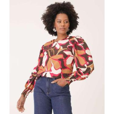 Imagem de Blusa Feminina Estampa Floral Lastex Marisa-74480, Vermelho, P