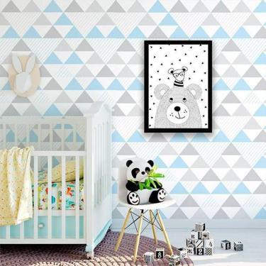 Imagem de Quadro Decorativo Infantil Bichinhos Escandinavos 34x23cm