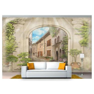 Imagem de Papel De Parede Paisagem Digital Rua Européia  Dah03