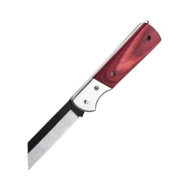 Imagem de Canivete Dobrável De Aço Inoxidável Com Cabo De Madeira Ferramenta Por