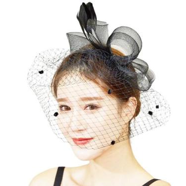 Imagem de Véu Noiva Rosto Voilet Vintage Tule Strass Casamento Preto - - anjo da