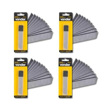 Imagem de Kit 40 Lâminas Estilete 18mm 7 Divisões Segamentado - Vonder
