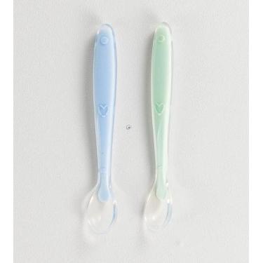 Imagem de Conjunto Colheres Silicone 2 Peças Twibex Bebê Infantil Alimentar Prát