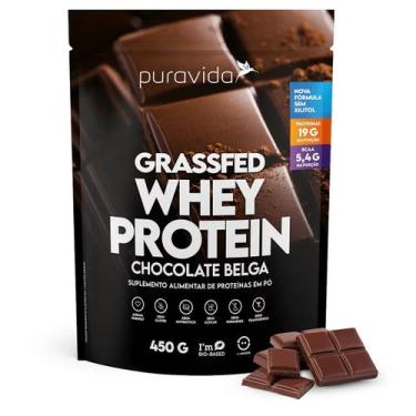 Imagem de Whey Protein Grassfed Sabor Chocolate Belga - Puravida 450g