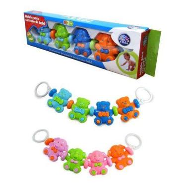 Imagem de Móbile Infantil Para Carrinho De Bebê Berço Estimulo Visual - Pais E F