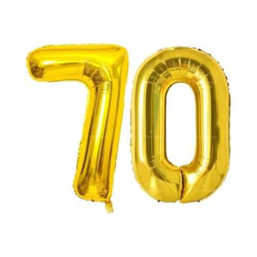 Imagem de Balões De Números Dourados De 40 Polegadas Para Decoração De Aniversár