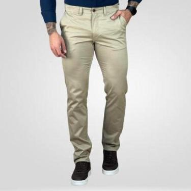 Imagem de Calça Alfaiataria Cáqui Masculina Slim - Kanzo-Masculino
