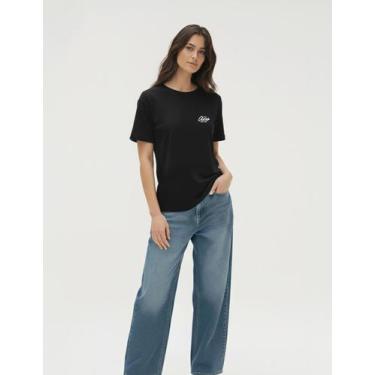 Imagem de Camiseta Manga Curta Feminina Silkada Aéropostale, Preto, G