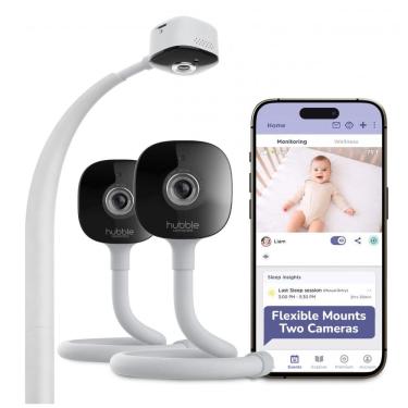 Imagem de Babá Eletrônica Hubble 2 Câmeras 2K UHD WiFi Detecção IA Rosto Virada Choro Suporte Flexível