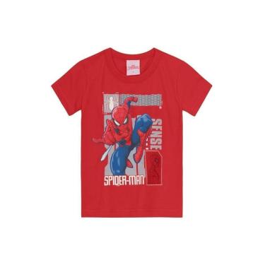 Imagem de Camiseta infantil menino do homem-aranha que brilha no escuro Brandili-Masculino