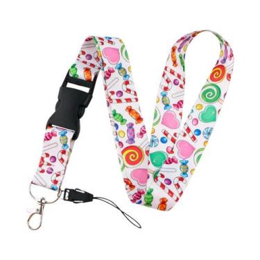 Imagem de Cordão De Pescoço Com Estampa De Borboleta E Lua, Suporte Para Crachá 