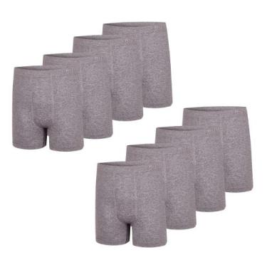 Imagem de Kit 8 Cuecas Box Masculina Sem Costura De Microfibra Trifil Lisa Básic