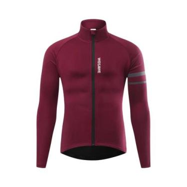 Imagem de Jaqueta Térmica Masculina Para Ciclismo De Inverno Com Forro De Fleece