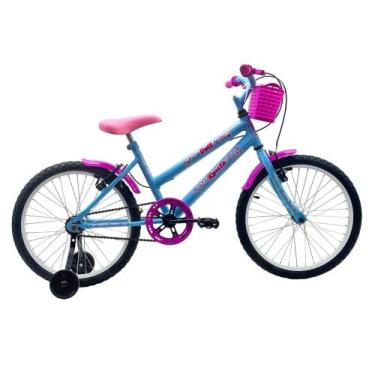 Imagem de Bicicleta Infantil Aro 20 C/ Rodas Doll - Route, Azul claro