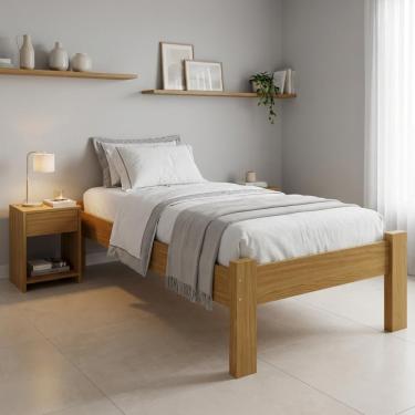 Imagem de Cama Turca Solteiro Em Madeira Maciça Com Estrutura Reforçada