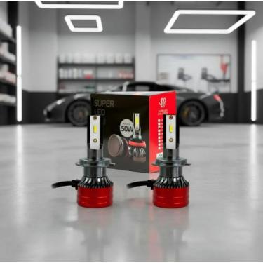 Imagem de Par Lampada Ultra Led H4 50w 6000lm 6000k - JP2 Auto