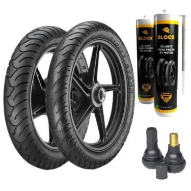 Imagem de Par Pneu 130/70-16 + 110/70-16 Street St500 Scooter Vipal + Bico + Sel