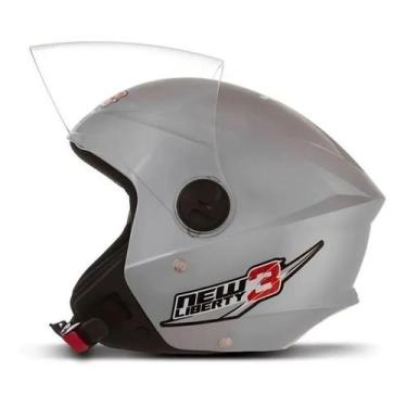 Imagem de Capacete Para Moto Aberto Pro Tork New Liberty Three, PRATA, 56