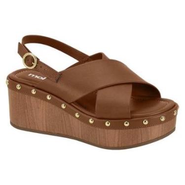 Imagem de Sandália Feminina Moleca Salto Médio Tiras Fivela-Feminino