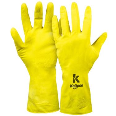 Imagem de Luva de Segurança Antiderrapante Light Látex Para Limpeza Impermeável Com CA Kalipso