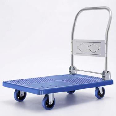 Imagem de Carrinho De Carga Transporte Aba Dobrável Capacidade 300kg - Brin7