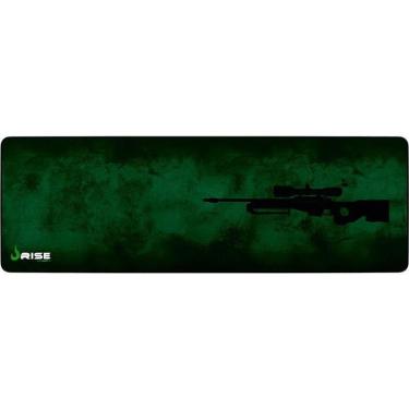 Imagem de Mousepad Gamer Rise Mode Speed, Sniper, Estendido (900x300mm), Verde, Borda Costurada -...