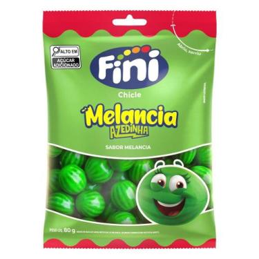 Imagem de Bala de Gelatina Fini Chicle Melancia Azedinha Sabor Melancia 80g