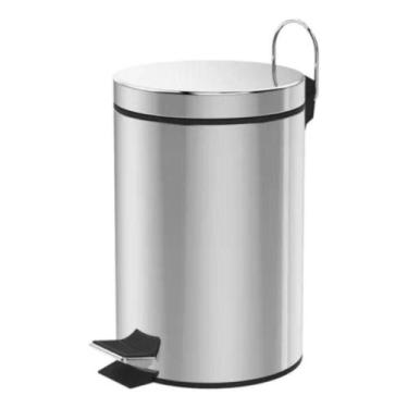 Imagem de Lixeira Inox Redonda Multiuso - 5 Litros Perfeita De Funcionalidade E 
