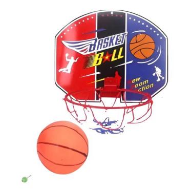 Imagem de Mini Cesta De Basquete Infantil Com Tabela E Bola 21cm - ToyTon