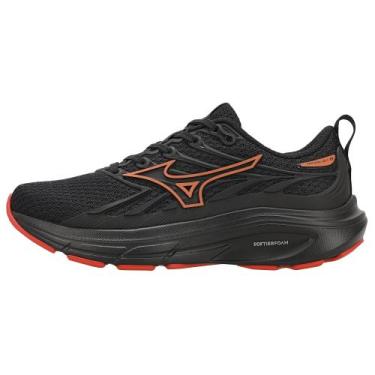 Imagem de Tênis Casual Mizuno Jet 8 Infantil, 35, Preto, Vermelho