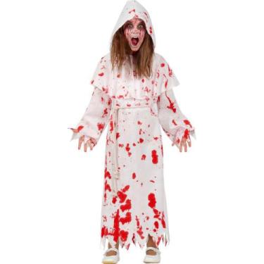 Imagem de Fantasia Halloween Infantil pra Meninas e Meninos Freira Monge Sangren