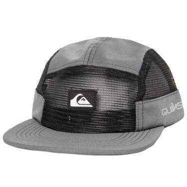 Imagem de Boné Quiksilver Aba Reta Zip Pocket WT26 Cinza, Único, Cinza claro