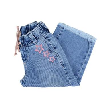 Imagem de Calça Infantil Dipopini Jeans Wide Leg - CPF06, 04, Azul