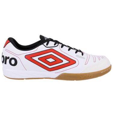Imagem de Tênis Umbro Futsal Class+ Masculino, Branco, Vermelho, 40