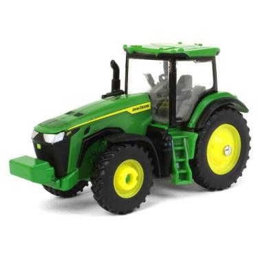 Imagem de Miniatura trator agrícola ertl john deere 8r 370 escala 1/64, Verde