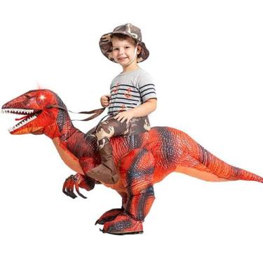 Imagem de Fantasia de dinossauro inflável GOOSH para crianças de Halloween de 4 
