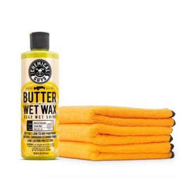 Imagem de Cera Automotiva Chemical Guys Butter Wet Wax 473 ml com toalhas
