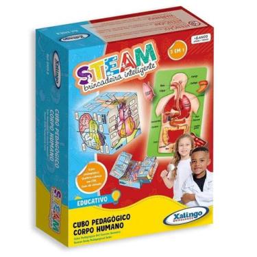Imagem de Steam Cubo Corpo Humano Brinquedo Educativo Biologia - Xalingo Brinque