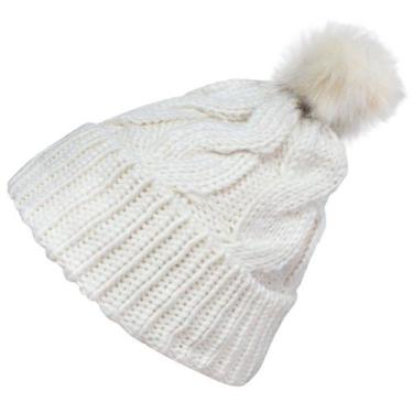 Imagem de Touca Gorro Adulto Branca Pompom Tamanho Único - Gici Vest