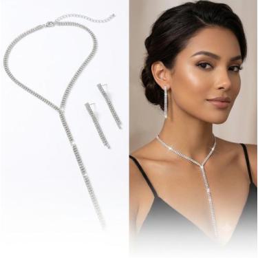 Imagem de Conjunto Acessórios Femininos Geométricos Luxo Light Lady Banho Silver