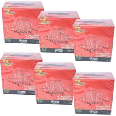 Imagem de Chá Frutas Vermelhas Orgânico Kit 6 Caixas Campo Verde