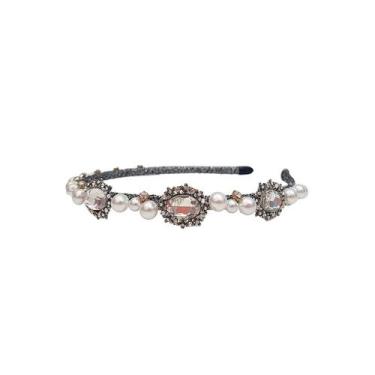 Imagem de Tiara de cabelo princess em pérolas e pedras sintéticas - VIDIÈ