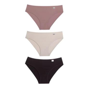 Imagem de Kit 3 Calcinhas Infantil Delrio 51309 Estampadas Algodão, Preto, M