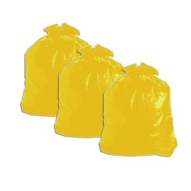 Imagem de Saco De Lixo Amarelo 60l Pacote Com 100 Kit 3 - Florilix
