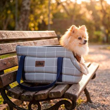 Imagem de Bolsa transporte aberta para pet cachorros cães e gatos Estilo Square 