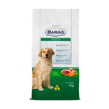 Imagem de Ração para Cães Barão Adultos Raças Médias e Grandes Sabor Carne e Veg