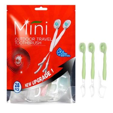 Imagem de Escova de Dentes Mini Descartável KUGUAN com Creme Dental Integrado 28