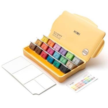 Imagem de Tinta Guache Profissional Himi 18 Cores Metálicas